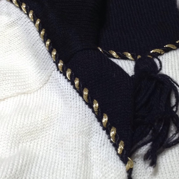 VTG 80's90's Parigi Cream /black Knit Sweater - Picture 8 of 8